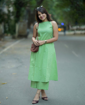 Fresh Mint Sleeveless Co-ord Set