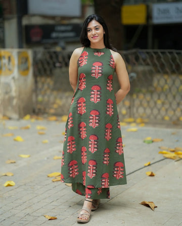 Green print co-ord set