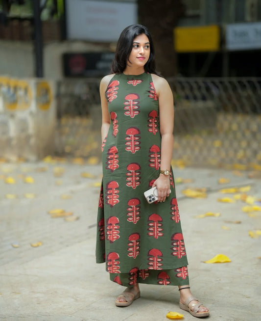 Green print co-ord set
