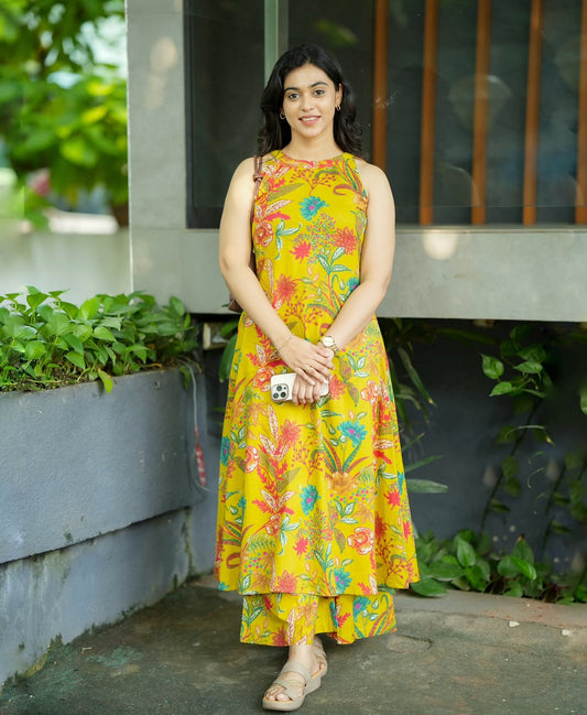Mustard printed co-ord set